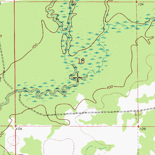 Topographic Map of Black Creek, LA