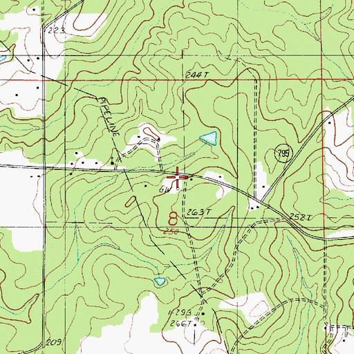 Topographic Map of Black Lake School, LA