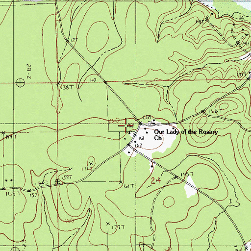 Topographic Map of Black Lake School, LA