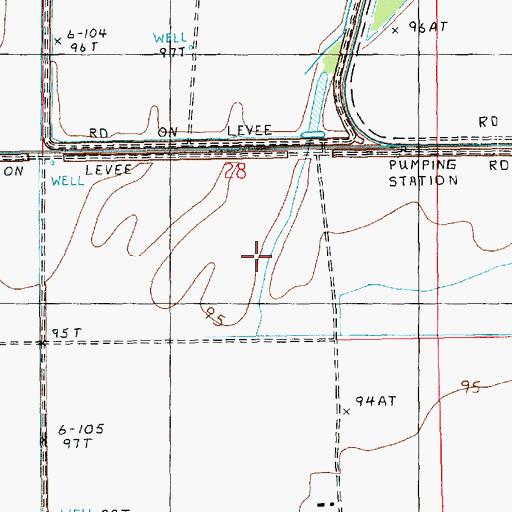 Topographic Map of Black Pond Slough, LA