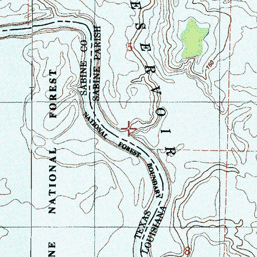 Topographic Map of Blackland Slough, LA