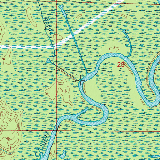 Topographic Map of Blackman Bayou, LA