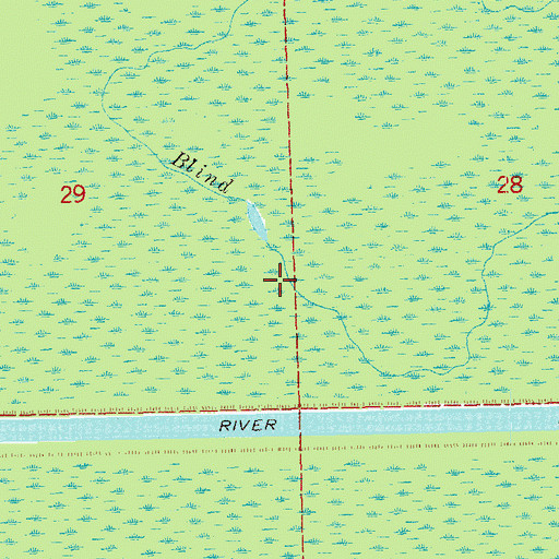 Topographic Map of Blind Bayou, LA