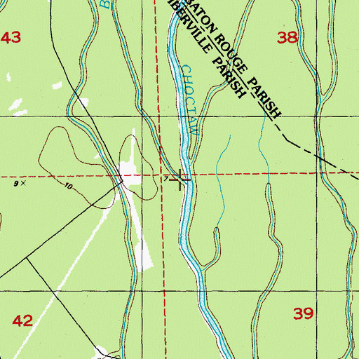 Topographic Map of Blind Choctaw Bayou, LA