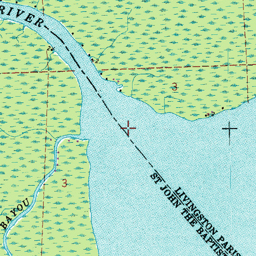 Topographic Map of Blind Rigolets, LA