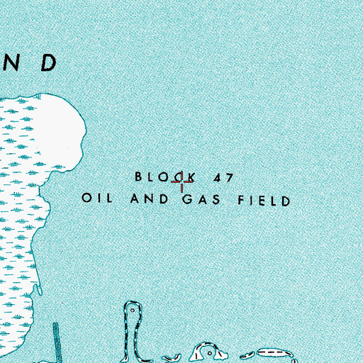Topographic Map of Block 47 Oil and Gas Field, LA