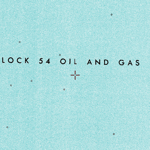 Topographic Map of Block 54 Oil and Gas Field, LA