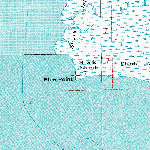 Topographic Map of Blue Point, LA