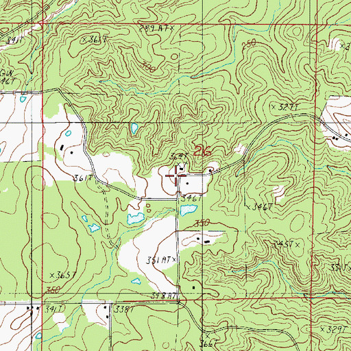 Topographic Map of Blue Ridge Church, LA