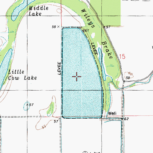 Topographic Map of Board Tree Lake, LA