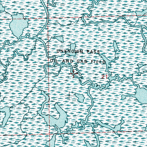 Topographic Map of Bobs Bayou, LA