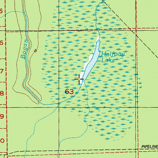 Topographic Map of Bogan Bayou, LA