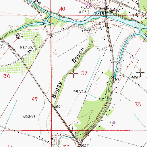 Topographic Map of Boggy Bayou, LA
