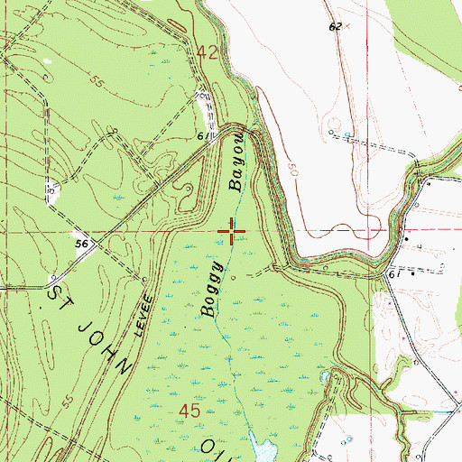 Topographic Map of Boggy Bayou, LA