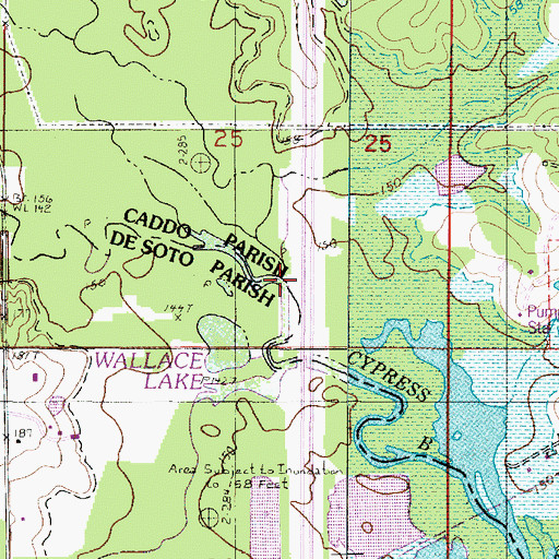Topographic Map of Boggy Bayou, LA