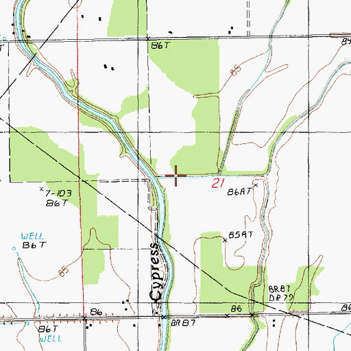 Topographic Map of Boggy Bayou, LA