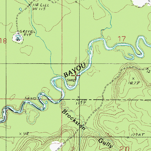 Topographic Map of Boggy Branch, LA