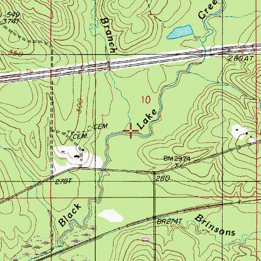 Topographic Map of Boggy Branch, LA