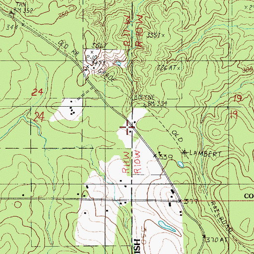 Topographic Map of Boleyn Church, LA
