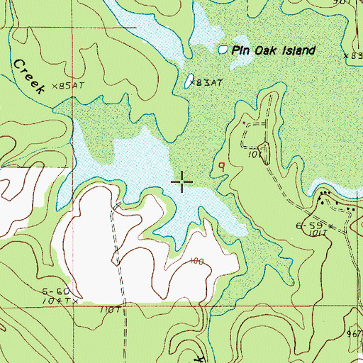 Topographic Map of Bonaparte Creek, LA
