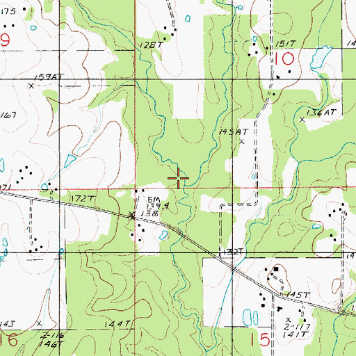 Topographic Map of Boneset Creek, LA