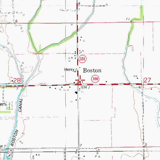 Topographic Map of Boston, LA