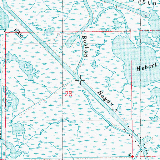 Topographic Map of Boston Bayou, LA