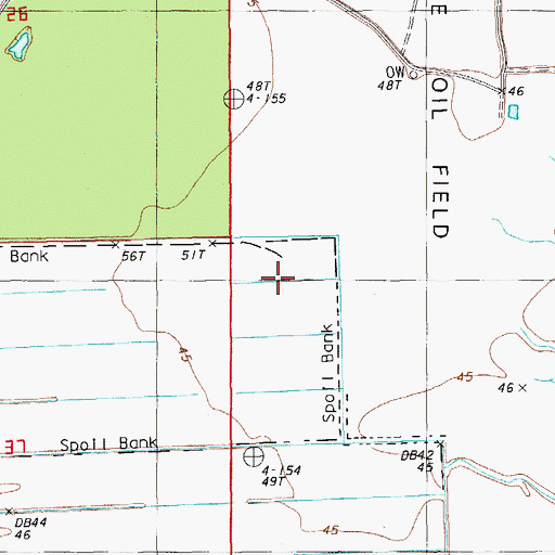 Topographic Map of Bougere Swamps, LA