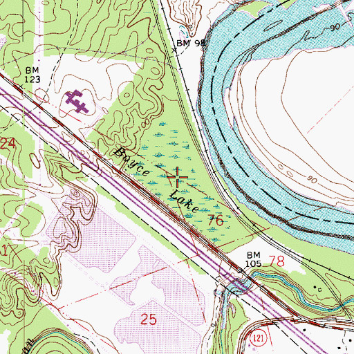 Topographic Map of Boyce Lake, LA