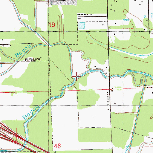 Topographic Map of Boyle Bayou, LA