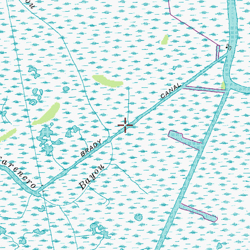 Topographic Map of Brady Canal, LA
