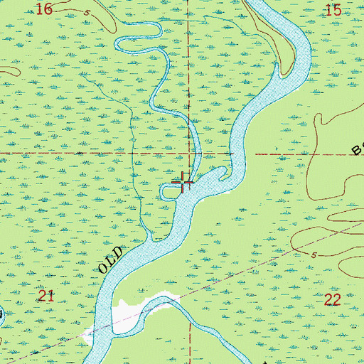 Topographic Map of Brenam Bayou, LA