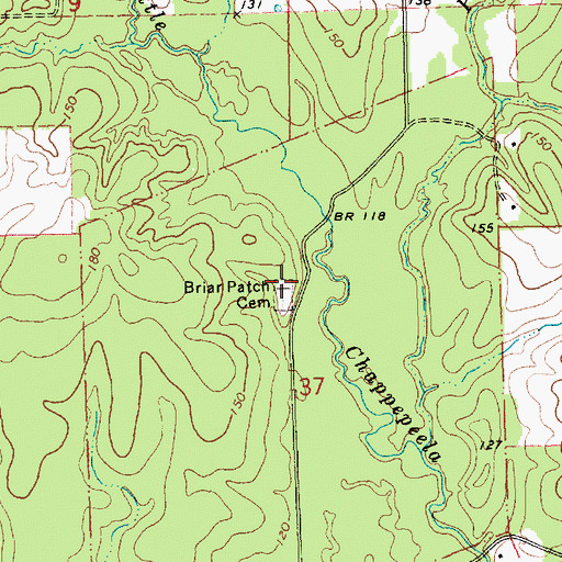 Topographic Map of Briar Patch Cemetery, LA