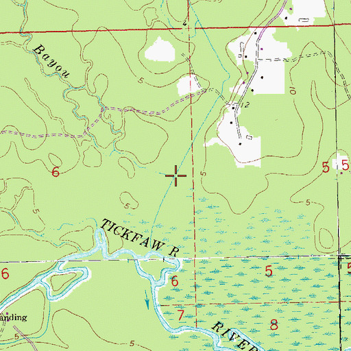 Topographic Map of Bridge Bayou, LA