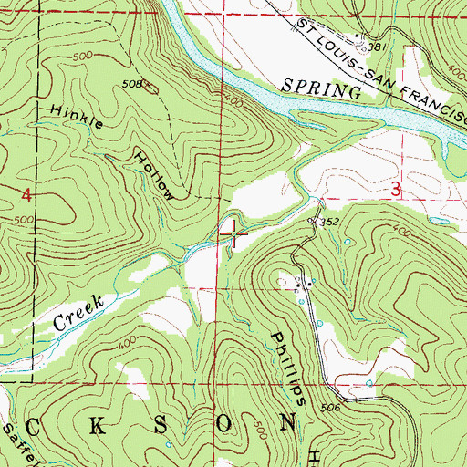 Topographic Map of Phillips Hollow, AR