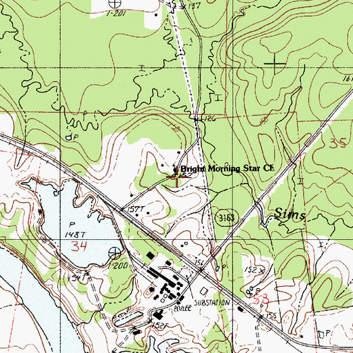 Topographic Map of Bright Morning Star Church, LA