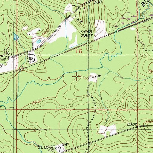 Topographic Map of Brinsons Creek, LA