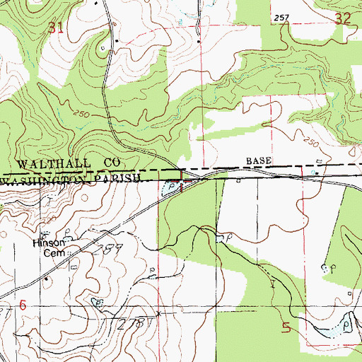 Topographic Map of Brockdale Church, LA