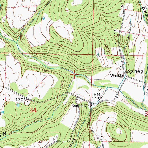 Topographic Map of Picayune Hollow, AR