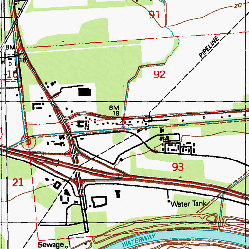 Topographic Map of Broussard Bayou, LA