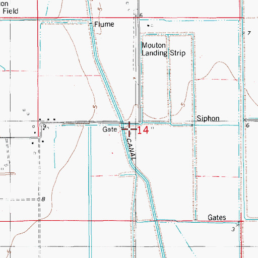 Topographic Map of Broussard Canal, LA
