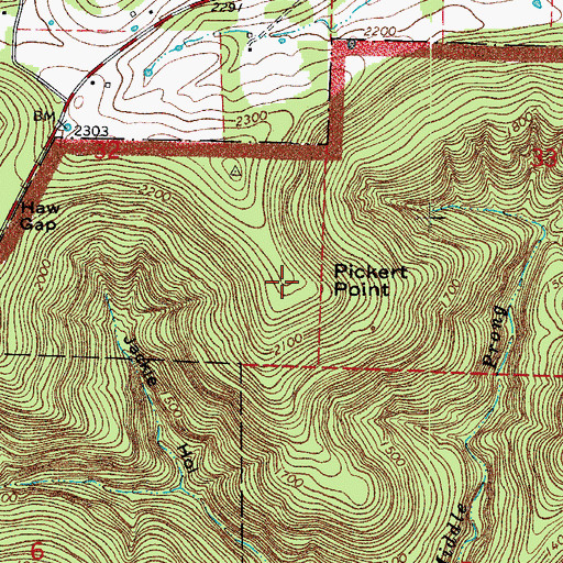 Topographic Map of Pickert Point, AR