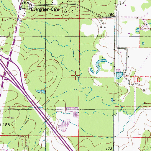 Topographic Map of Brushy Bayou, LA