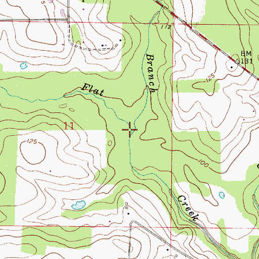 Topographic Map of Brushy Branch, LA