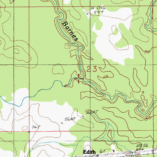 Topographic Map of Brushy Creek, LA