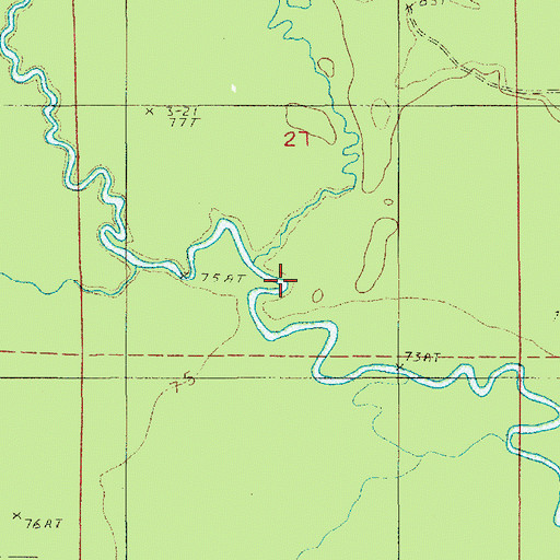 Topographic Map of Brushy Creek, LA
