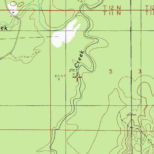 Topographic Map of Brushy Creek, LA