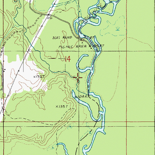 Topographic Map of Brushy Creek, LA