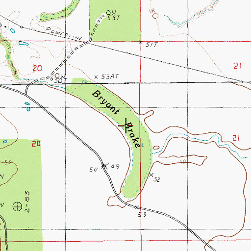 Topographic Map of Bryant Brake, LA