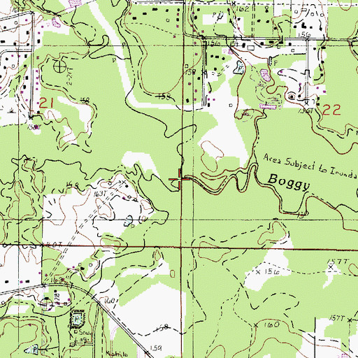 Topographic Map of Buchanan Bayou, LA